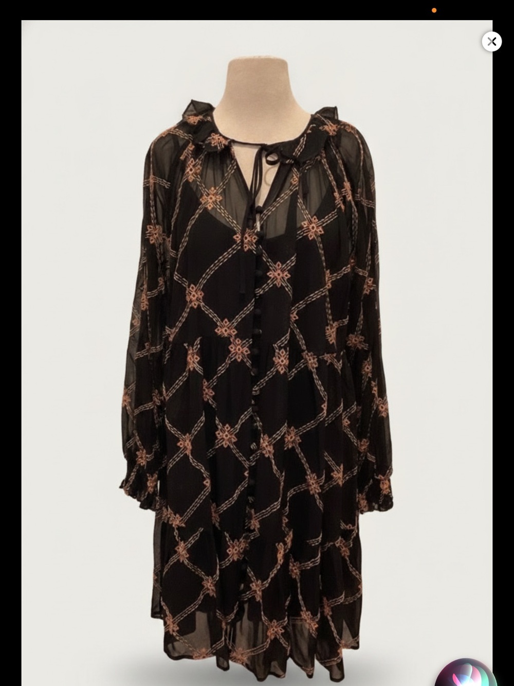 Johnny Was Dress Jackie Mini Size L